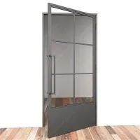 Металеві скляні двері